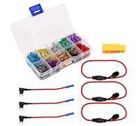 VOANZO 120PCS mini ATM multiple fuses+circuit takers+16AWG wire fuse seat 2A-35A