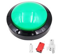 VOANZO 12V LED Illuminated Push Buttons Giant Enter Button Big Green Button for Arcade Pop's Music DJ Dancing Machine -Diameter 100mm