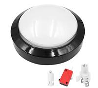 VOANZO 12V LED Illuminated Push Buttons Giant Enter Button Big White Button for Arcade Pop's Music DJ Dancing Machine -Diameter 100mm