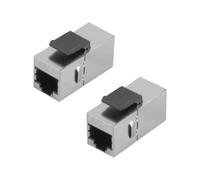 VOANZO 2pcs 10 Gigabit UTP CAT7 Keystone Coupler RJ45 Female to Female Shielded 8P8C Inline Coupler UTP/STP Keystone Adapter for Networking Ethernet Data Transmission
