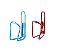 VOANZO 2PCS Bicycle Bottle Cage Bike Mounted Water Bottle Holder Aluminum Alloy No Deformation Bottle Bracket for Bike Rider (Red+Blue)