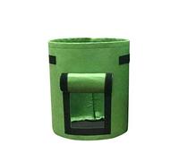 VOANZO 3 Pcs Green Potato Bags hook and loop Window Vegetable Bags For Potato Tomato And Other Vegetables Breathable Nonwoven Fabric Cloth - 10 Gallon