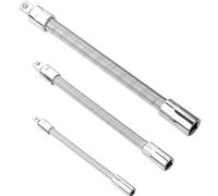 VOANZO 3PCS Spring Socket Vogueing Tool Socket Extension Bar Square Head Flexible Extension Drill Bit Holder for Reaching Dead and Restricted Part