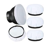 VOANZO 4-Pack 7 inches Soft White Diffuser Sock Softens the Light Output for Studio Strobe Reflector Portrait Product Photography and Video Shooting