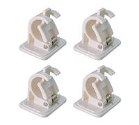VOANZO 4PCS Curtain Pole Brackets Self Adhesive Curtain Rod Bracket Shower Rod Holder for Home Bathroom and Hotel