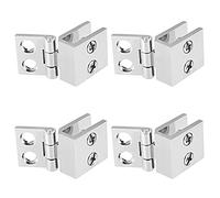 VOANZO 4pcs Glass Door Pivot Hinge Kit - Adjustable Clamp - Zinc Alloy - Polished Finish - Suitable for 5-8mm Glass Doors