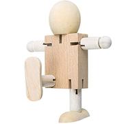 VOANZO 5pcs Cute Fidget Wood Robot Block Action Figures Model Theme, Birthday Party Gif