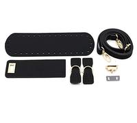 VOANZO 6 Pieces/Set Knitting Bag PU Leather Bag DIY for DIY Knitting Bag, Weave Bag, Crochet Backpack - Black