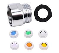 VOANZO 7 Pcs Shower Flow Reducer Limiter Set 1/2 Inch Shower Head Flow Restrictor for Fixed Shower Head or Handheld Shower 1.2/1.5/1.8/2/ 2.2/2.5 GPM