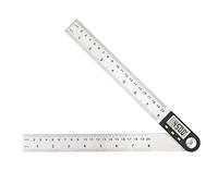 VOANZO 8 inch/200mm Stainless Steel Ruler Protractor Angle Measurement Tool Digital Angle Finder for Cartography Measurement