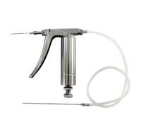 VOANZO Adjustable Continuous Syringe, 2mL Injector Livestock Semi Automatic Syringe Metal, For Vegetable and Fruit Hyphae Inoculation and Pollination