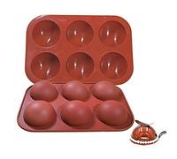 VOANZO Baking Mold, Semicircle Silicone Mold 5 Holes Cake Moulds Dome Bakeware Set for Making Pudding Candy Chocolate Cake Decoration