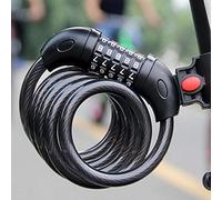 VOANZO Bicycle Lock with 5-Digit Resettable Number, 1200mm/12mm Heavy Duty Chain Lock, Combination Cable Lock For Bicycle, Scooter, Grills & Other Items That Need To Be Secured