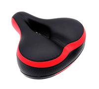 VOANZO Bike Seat Bicycle Saddle, 260x210mm Spring saddle Soft Wide Cushion for MTB Road Gel Comfort Hybrid Cyclists (Red)