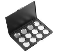 VOANZO DIY Magnetic Eyeshadow Palette-Empty Magnetic Cosmetic Dispenser Case,Magnetic Plastic Shell for Eyeshadow,Lipstick,Blush Powder,with 12 Pieces Metal Pans,Bring a mirror