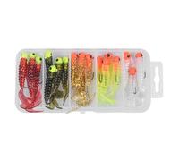 VOANZO Fishing Soft Lures Set - 20 Pack 5cm Bionic Worms with 2.4g Hooks, Perfect for Bass, Trout, and Pike Fishing Tackle