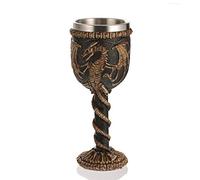 VOANZO Medieval Flying Dragon Skeleton Fossil Ossuary Goblet Wine Chalice Dungeons And Dragons Skeletal Spine Bones Halloween Party Decorative Accent