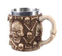 VOANZO Metal Skull Coffee Mug with Handle Skull Beer Mug for Men Father's Day Gift
