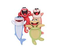 VOANZO4 PCS 3D Cartoon Animal Bookmark Animals Reading Bookmark Cute Bookmarks Wacky Bookmark Squashed Ocean Animals Stationery for Boys and Girls Students