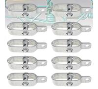 Voarge 10 Pcs Wire Tensioner with Barbed Wire Tensioner Galvanised Steel Wire Tensioner 90mm Set of Connectors for Tension Wire