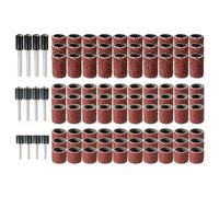 Voarge 102 Pcs Drum Sander Kit,Including 90 Pieces Nail Sanding Band Sleeves and 12 Pieces Drum Mandrels for Rotary Tool