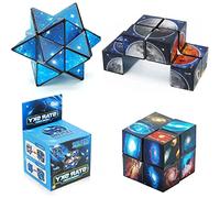 Voarge 2 in 1 Star-Clear Sky Infinity Cube Transforming Patchwork Toy for Children and Adults Stress and Anxiety Relief Relaxing Toy Educational Game Gifts