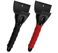 Voarge 2 pieces professional ice scraper, durable and stable snow shovel tool, windshield ice scraper, with non-slip handle, for cars, windscreen, rear windows and side windows