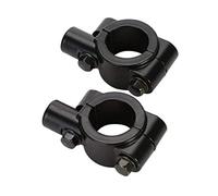Voarge 2x 7/8 inch Universal Handlebar Mirror Mount, Motorcycle Mirror Holder (Black)
