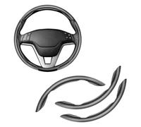 Voarge 3-Piece Carbon Fiber Anti-Slip Steering Wheel Cover Set, Segmented Steering Wheel Protector, Universal Steering Wheel Cover for Van/Truck/SUV/Auto