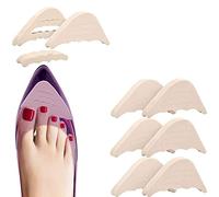 Voarge 4 Pairs Adjustable Shoe Filler Unisex Shoes Too Big Inserts, Adjustable Shoe Filler Unisex Reusable Shoes Big Toe Plug Foot Brace Pads to Make Big Shoes Fit