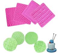 Voarge 4 Silicone Lace Sugar Cake Mat Knitting Sweater & Crochet Cake Mats Baking Cake Brim Decoration Mould Bakeware Pan Kitchen Baking Supplies