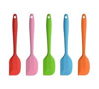 Voarge 5 Pieces Dough Scraper Set Silicone Spatula with Metal core Ideal for Cooking and Baking Silicone Kitchen Utensils, Heat-Resistant, Non-Stick Kitchen Baking Tools