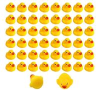 Voarge 50pcs Yellow Rubber Ducky Bath Toy, Soft PVC-Free & BPA-Free Plastic, Squeaky Duck for Babies & Kids, Ideal for Bath, Pool, Beach or Water Play, Pack of 50