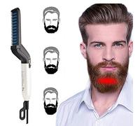 VOARGE Beard Straighteners for Men, Quick Beard Straightener Comb, Multifunctional Hair Curling Curler Beard Comb for Frizzy Beard Hair, DIY Flexible Modelling