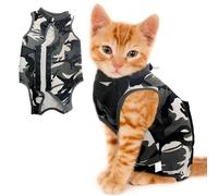 Voarge Cat Recovery Suit Post Surgery Suit for Cats Anti Patch Prevent Licking After Surgery for Weaning and Warming Cat Recovery Suit