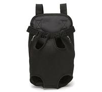 Voarge Dog Carrier Backpacks, Legs Out Front-facing Dog Carrier Backpack, Travel Bag Shoulder Pads for Walking, Hiking, Bike and Motorcycle, Black, M