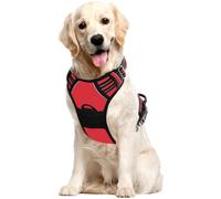 Voarge Dog Harness Large Dog No Pull Pet Harness with 2 Leash Clips, Reflective Strips, No-Choke with Easy Control Handle for Training or Walking, Medium Large Dog Vest Harness (Red, S)