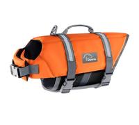 Voarge Dog Life Vest, Swimming Float Jacket Adjustable, Dog Life Jacket for Small, Medium, Large Dogs with Rescue Handle Flotation Vest (Orange, XXL)