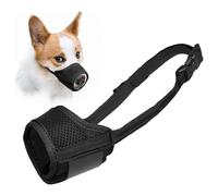 Voarge Dog Muzzle, Breathable Adjustable Dog Muzzles to Prevent Biting Barking, Air Mesh Breathable Pet Muzzle for Small Medium Large Dogs, Allows Panting Drinking (Black, L)
