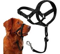 Voarge Dog Muzzle, Dog Head Collar with Safety Strap, Head Halter Collar for Dogs, Adjustable and Easily Control, for Small Medium and Large Dogs, M