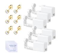 Voarge Ear Piercing Gun Kit - Disposable, Sterile, Painless Self-Piercing Tool with Ear Studs, Stainless Steel