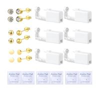 Voarge Ear Piercing Guns Kit, 6 Pack of Disposable Sterile Safety Piercing Gun with Stud Earrings, Medical Asepsis Quality, Gold