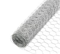 Voarge Galvanized Chicken Wire Mesh, 35cm x 4m in Galvanized Iron Hexagonal, wire-Poultry Netting for DIY Craft, Garden, Pet Rabbit and Poultry