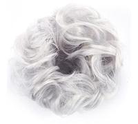 Voarge Hair Scrunchies & Buns, Silver-Grey Hair Pieces, Messy Donuts & Ponytails, Girls Extensions - 60B