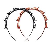 Voarge Pack of 2 Headband with Clips, Hairstyle Aid, Headband with Tooth Headband Braid Tool, Elegant Headband for Women and Girls, Black and Brown