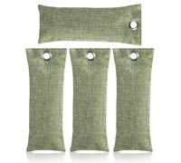 Voarge Pack of 4 Activated Carbon Shoe Odour Remover, Shoe Deodorant Bag, Shoe Cushion with Bamboo Activated Carbon Against Foot Odour, Natural Shoe Dryer