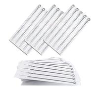 Voarge Pack of 50 sterile tattoo needles in 5 types, 1RL 3RL 5RL 7RL 9RL-10 for any size, needles stick and poke, tattoo needles for self-tattooing, tattoo needles