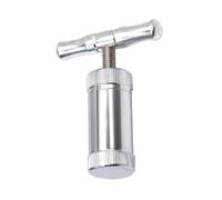 Voarge Pollen Press Removable, T-Press T-Handle Pollen Press Pollen Press Portable Tobacco Herb Press T-Press for Tobacco, Pollen in a Round Cake Pressed Convenient Storage Silver