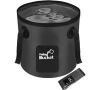 Voarge Portable Folding Water Bucket, Outdoor Washing Bowl for Camping, Collapsible Storage Container for Travel, Hiking & Fishing, Black, 20L