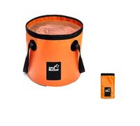 Voarge Portable Folding Water Bucket, Outdoor Washing Bowl for Camping, Collapsible Storage Container for Travel, Hiking & Fishing (Orange, 20L)
